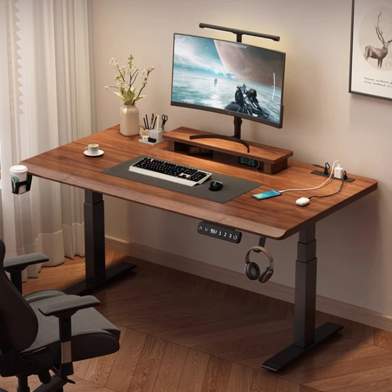 Solid wood electric lifting table