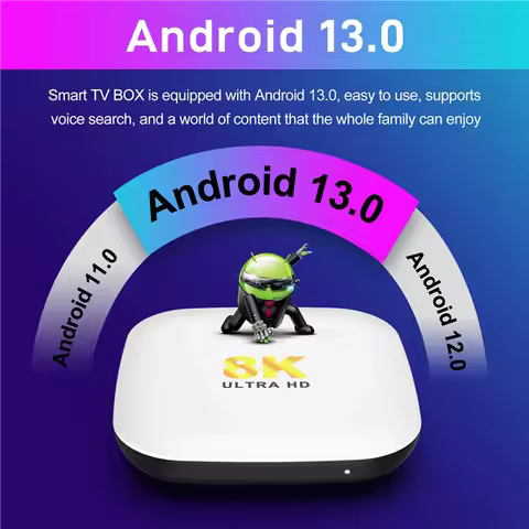 For H96 Max M2 TV Box 4GB+64GB Android 13 Smart TV Box WIFI6 BT 5.0 8K AV1 Media Player RK3528 TV Set Top Box Durable US Plug-AB