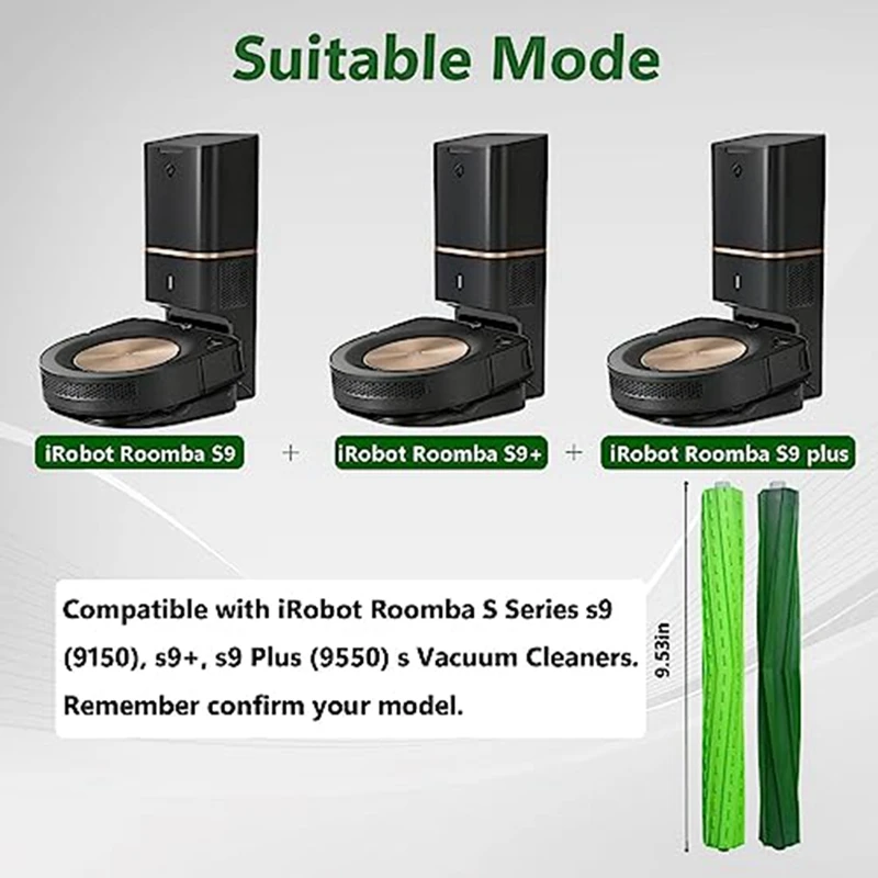 진공 청소기 교체 롤러 브러시 플라스틱 부품, Irobot Roomba S9 + (9550) S9 (9150) 로봇용 S9