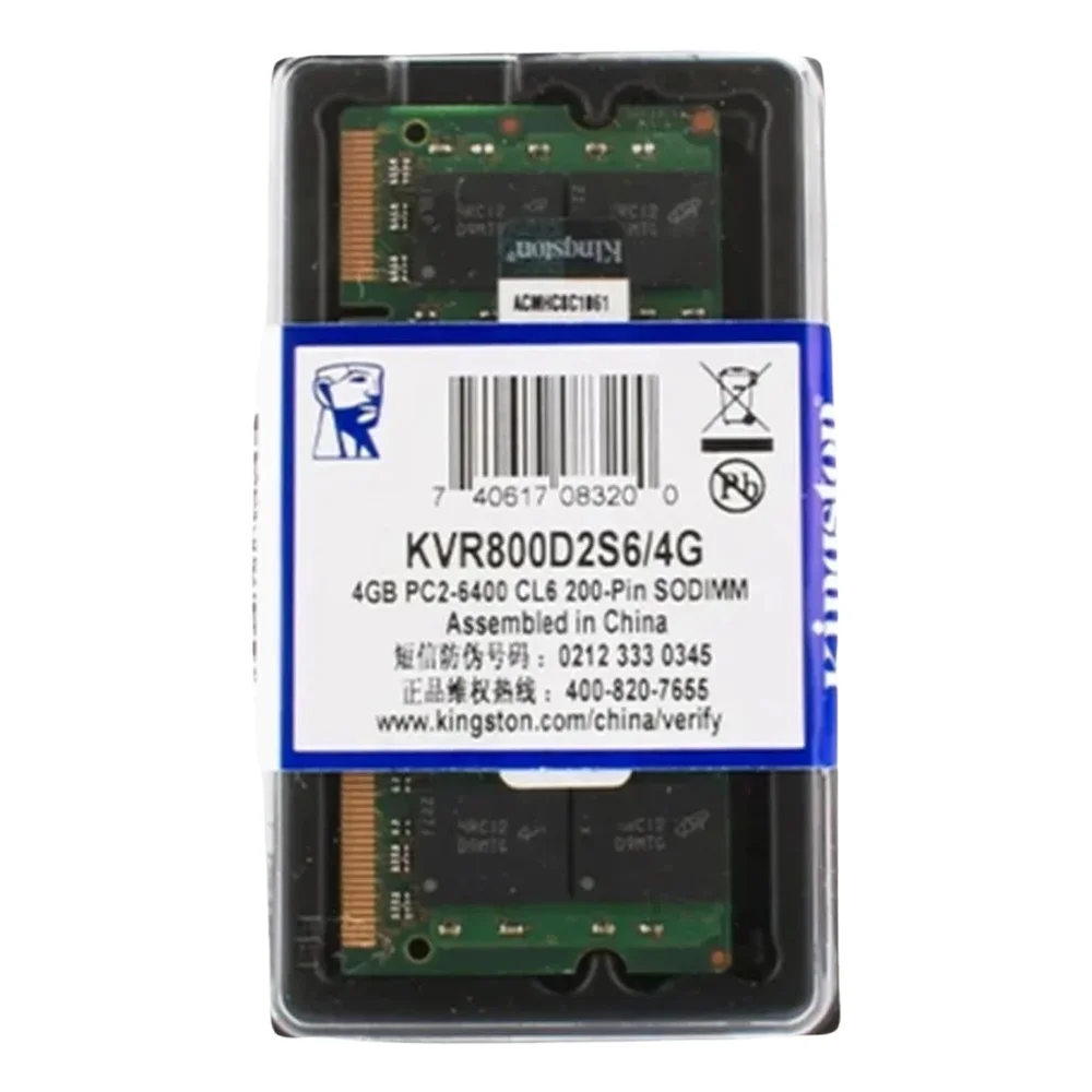 Kingston DDR2 Laptop DDR2 Ram 2GB 4GB 800MHz SODIMM PC2-6400 200Pin 1.8V dla modelu pamięci notebooka — zdjęcie produktu 7