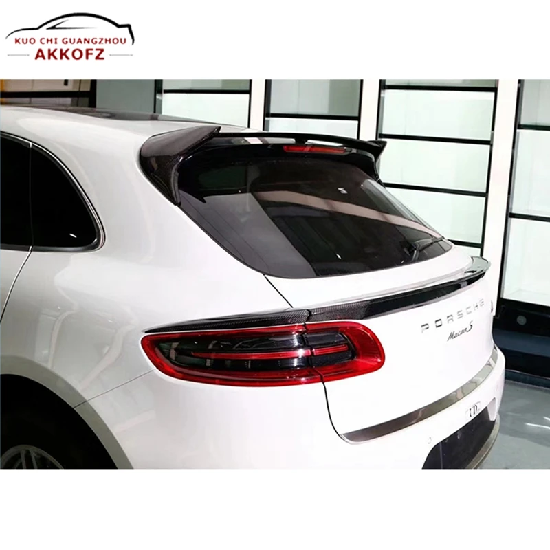 

Carbon Fiber top wing Roof Rear door spoiler For Porsche Macan 2014-2017 Hatchback Rear Trunk Lip Wing