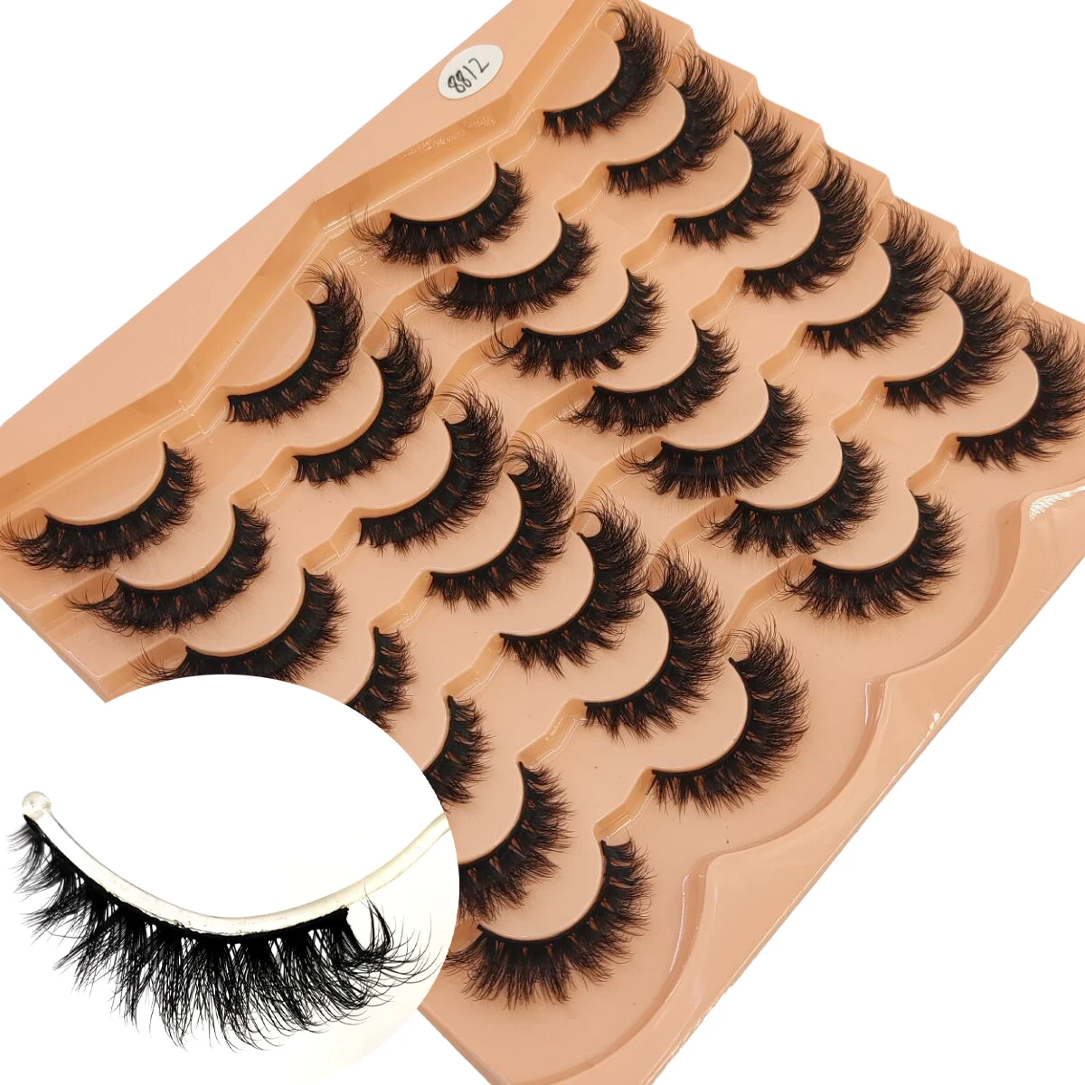 Neue 14 Paar weiche und flauschige 3D-Kunstwimpern aus Nerz, dicke, handgerollte, natürliche falsche Wimpern