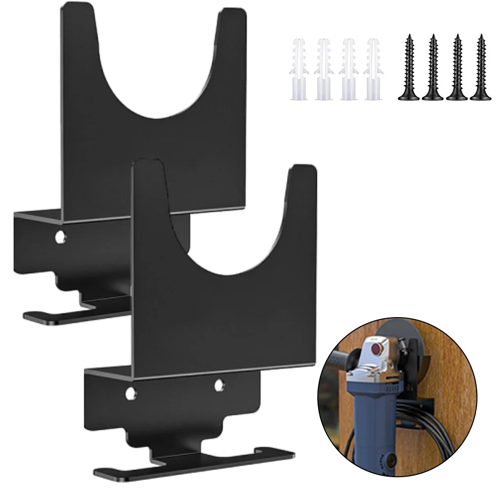1Set Wall Mount Angle Grinder Bracket Storage Rack For Wrench Cutter Polisher Holder Multipurpose Steel Wall Mounted Bracket