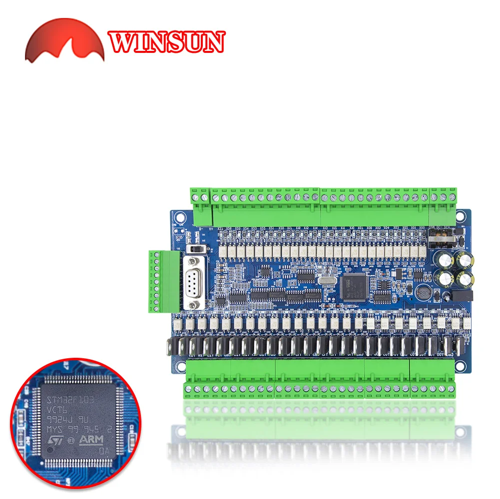 Imagem -02 - Rtc Modbus Rtu Compatiable Fx1n 2n 24 Entrada 24 Transistor Saída Analógico Entrada Saída Plc Controlador Fx3u48mt Rs485