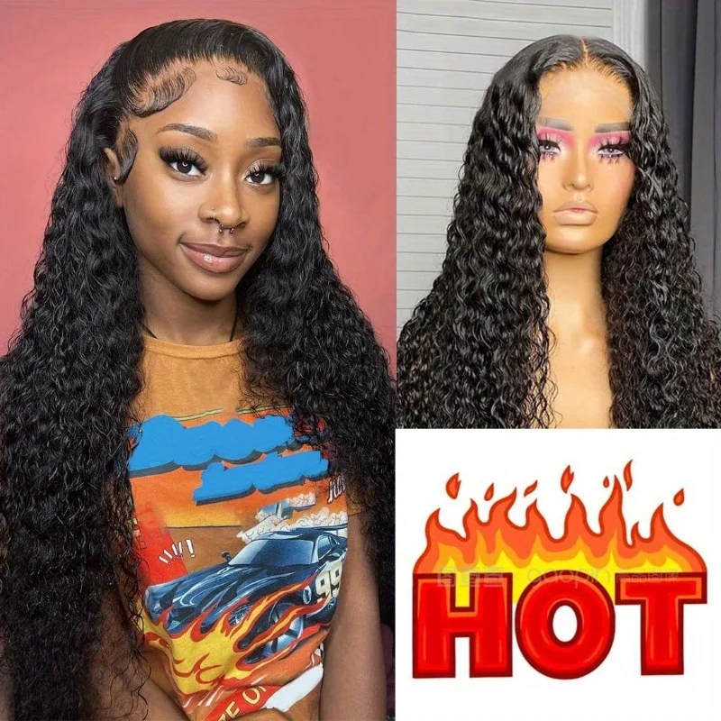 مجعد HD 13x6 فضفاض موجة عميقة 250% 42 بوصة الدانتيل الجبهة خصلات الشعر المستعار الإنسان شفافة 13x4 الدانتيل الباروكة الأمامية 5x5 البورمية شعر ريمي #3