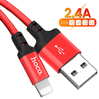 HoCo USB Cable for iPhone 14 Plus 11 pro max Xr X Xs 8 7 6 plus iPad 2A Fast Charging Cable Cord Mobile Phone Data Cable 1m 2m