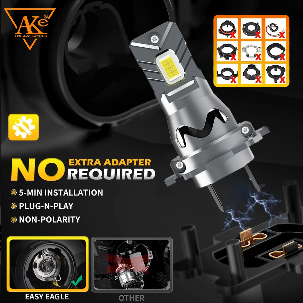 سيارة H7 LED المصابيح الأمامية 340 واط Canbus لا خطأ H7 LED مصابيح ضباب السيارات CSP رقاقة 6000 كيلو اللاسلكية 1:1 حجم LED لمبات التوصيل والتشغيل