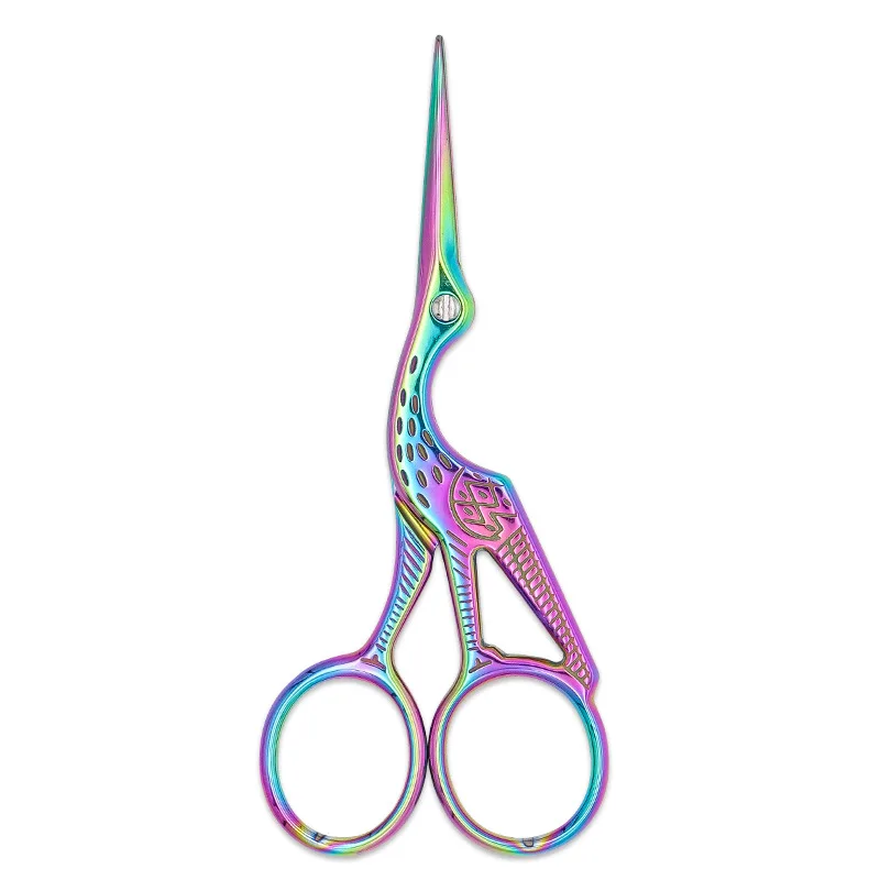 Stainless Steel Eyebrow Trimmer Scissors Eye Brow Shaver Knife Hair Removal Beauty Makeup Tools Crane Shape Stork Retro Scissor