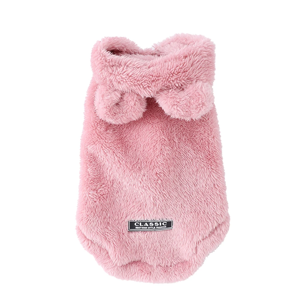 3-teiliger weicher Haustiermantel für kleine und mittelgroße Hunde und Katzen, warme Fleece-Katzenhoodies für den Winter, lustige, niedliche Kleidung mit Hasenohren für Sphynx-Katzen – Detail 12