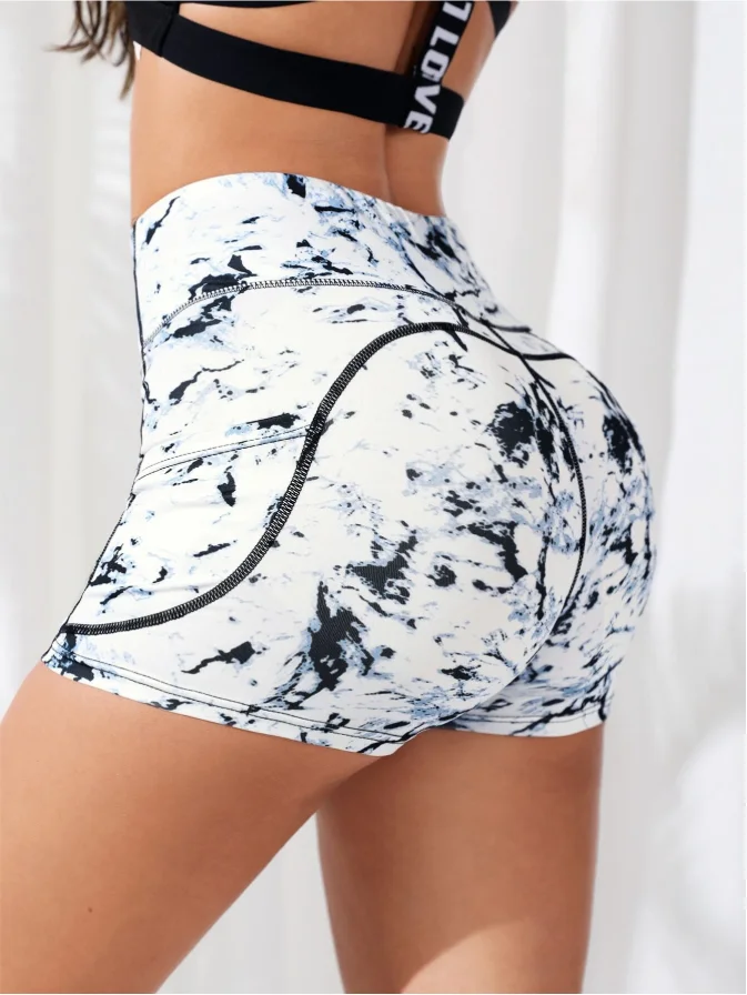 High-Waist Fitness Yoga Shorts Women's Sportswear Butt-Lifting High-Elasticity Moisture-Wicking Breathable for Gym Yoga image 2
