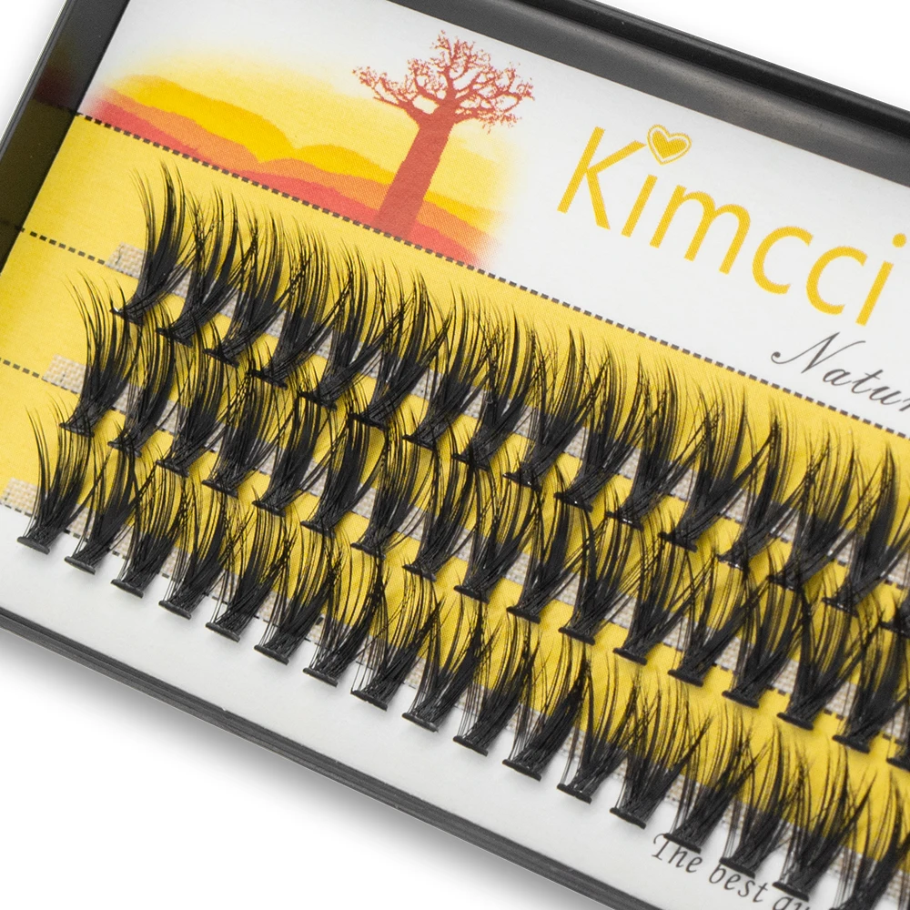 Kimcc 50DMink Wimpern Einzelne Wimpernverlängerung Make-up Pfropfen Cluser Wimpern Natürliche weiche falsche Wimpern Zilien als SEIDE