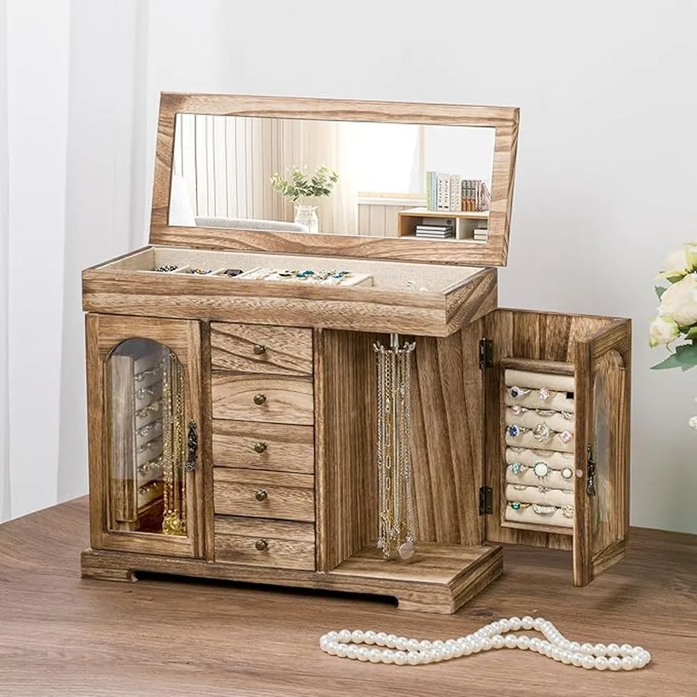 Jewelry Box Wood Jewelry Box For Women Boxes For Women Vintage Charm Safe Organized Storage