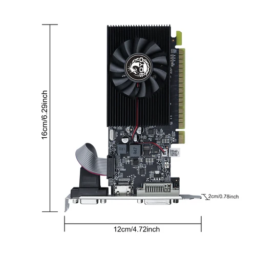 Imagen 2 del producto Tarjetas gráficas SOYO NVIDIA GT730 4G GDDR3 tarjeta de vídeo de 128 bits HDMI + DP + DVI para componentes de ordenador de juegos de escritorio GPU GT 730
