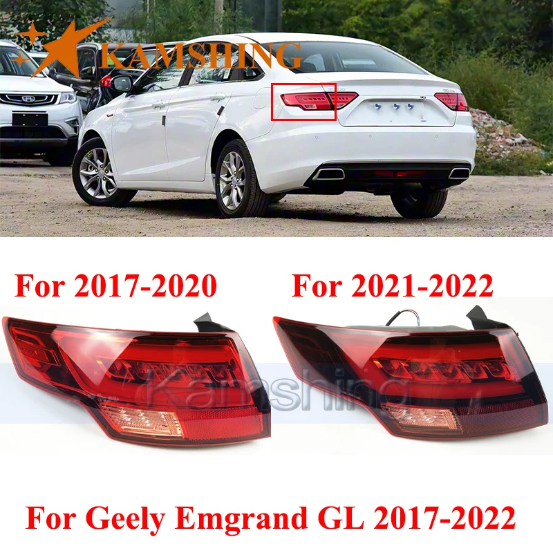 

CAPQX Rear Bumper Taillight For Geely Emgrand GL 2017-2022 Outer Taillamp Tail Lamp Signal Light Reversing Lamp