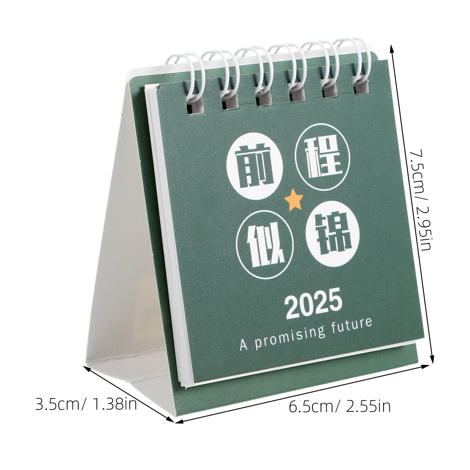 1 Portable 2025 Mini Flip Office Decor Aesthetic Tabletop Small Desktop Planner Calendar For Classroom Teacher Desk Calendar