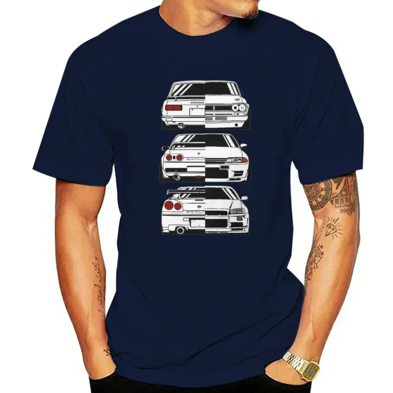 Fashion New T-Shirt Japan Car Skyline 2000 R32 R34 Gtr Evolution Jdm Tee Shirts For Men 2020 Summer Round Neck Men'S clothing