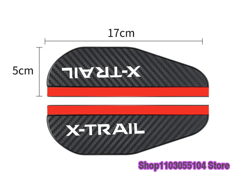 2Pcs Carbon fibre Car rearview mirror eyebrow sticker For Nissan X Trail X-trail T30 T31 T32 Auto Accessories