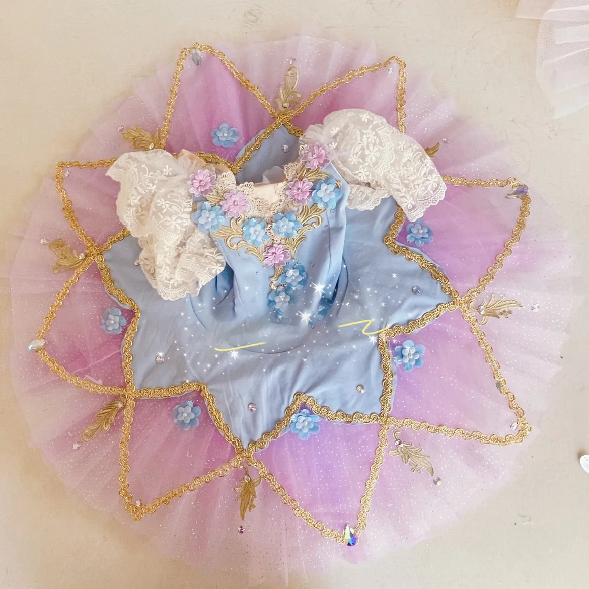 New Professional Ballet Tutu For Kids Girls Swan Lake Ballet Dance Clothes Pancake Tutu Ballerina Fairy Figure Skating Dress