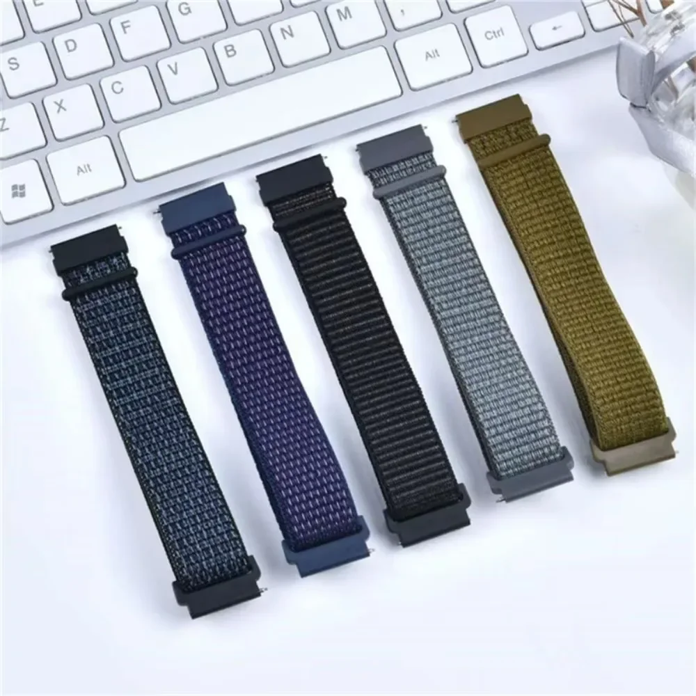 20mm 22mm Nylon Loop Strap for Amazfit Bip Max-6-5 Comfortable Bracelet for Amazfit Balance 3 2/Active 3/2/Max Huawei Watch 46mm
