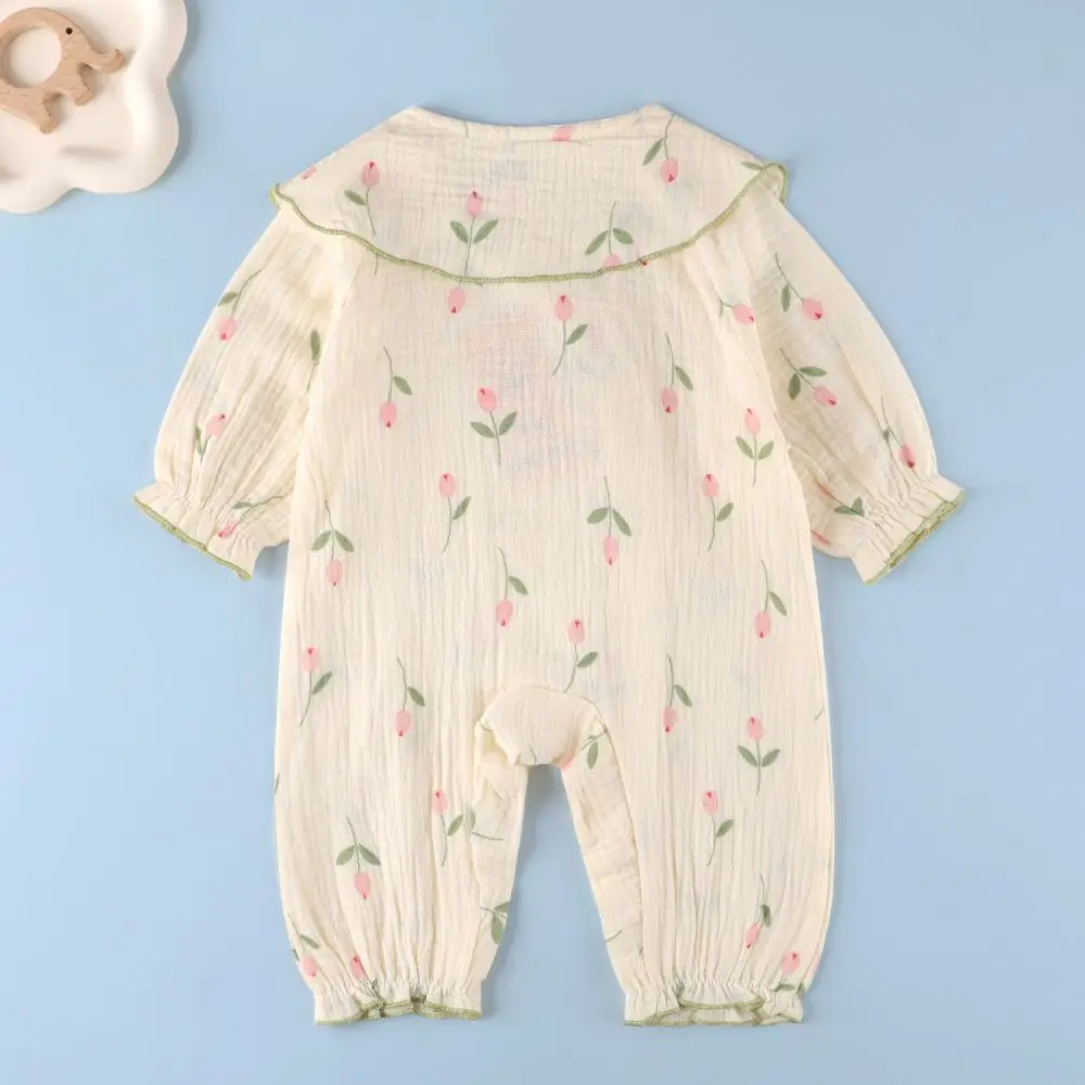 Automne bébé vêtements infantile mignon à manches longues combinaison filles été mignon combinaison pour sortir à la mode pur coton combinaison