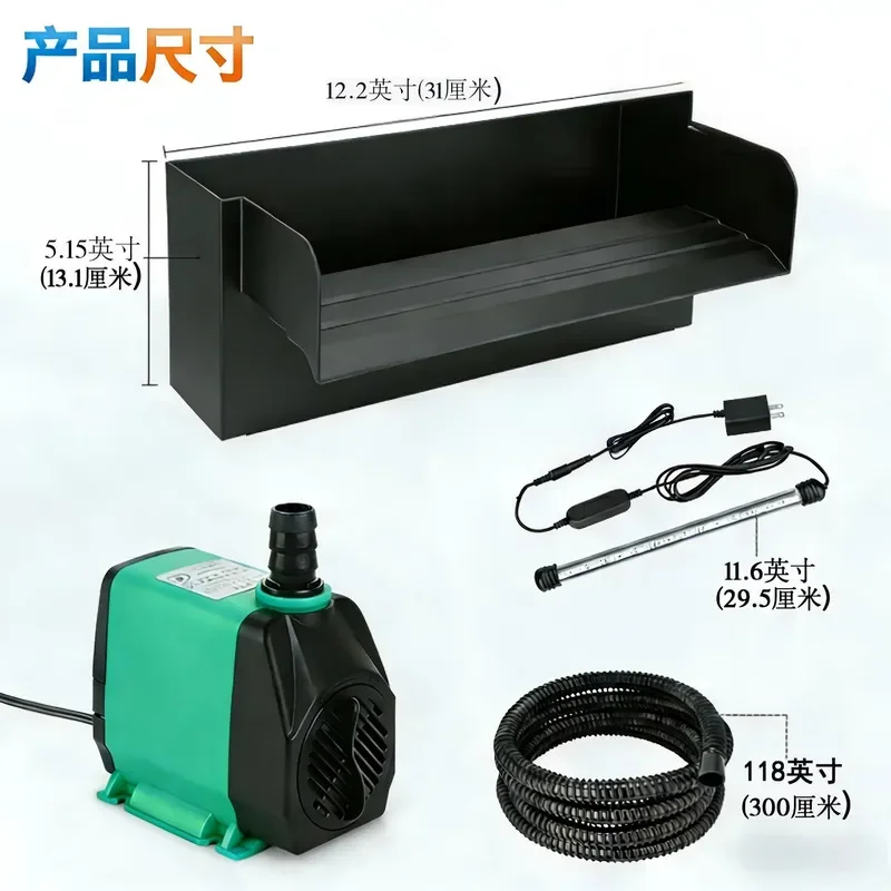 304 Stainless Steel Outdoor Pond Waterfall Kit with Pump for Garden Stream Filtration and Oxygen Circulation Landscaping