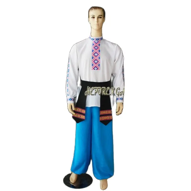 

Folk Dancing Clothes For Men Jackets and Trousers With Belt Woman Russia Dress, Custom Made Men Or Woman Russian National Suits