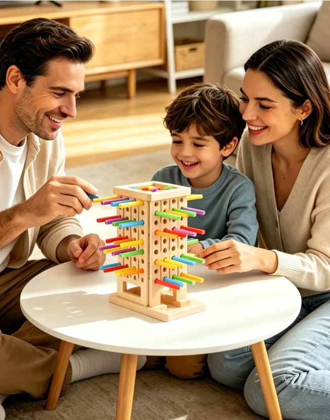 `Stick Pulling Board Game, Kids Ball Drop Tower Toy, Multi‑player Parent‑Child Interactive Educational Family Party Game`