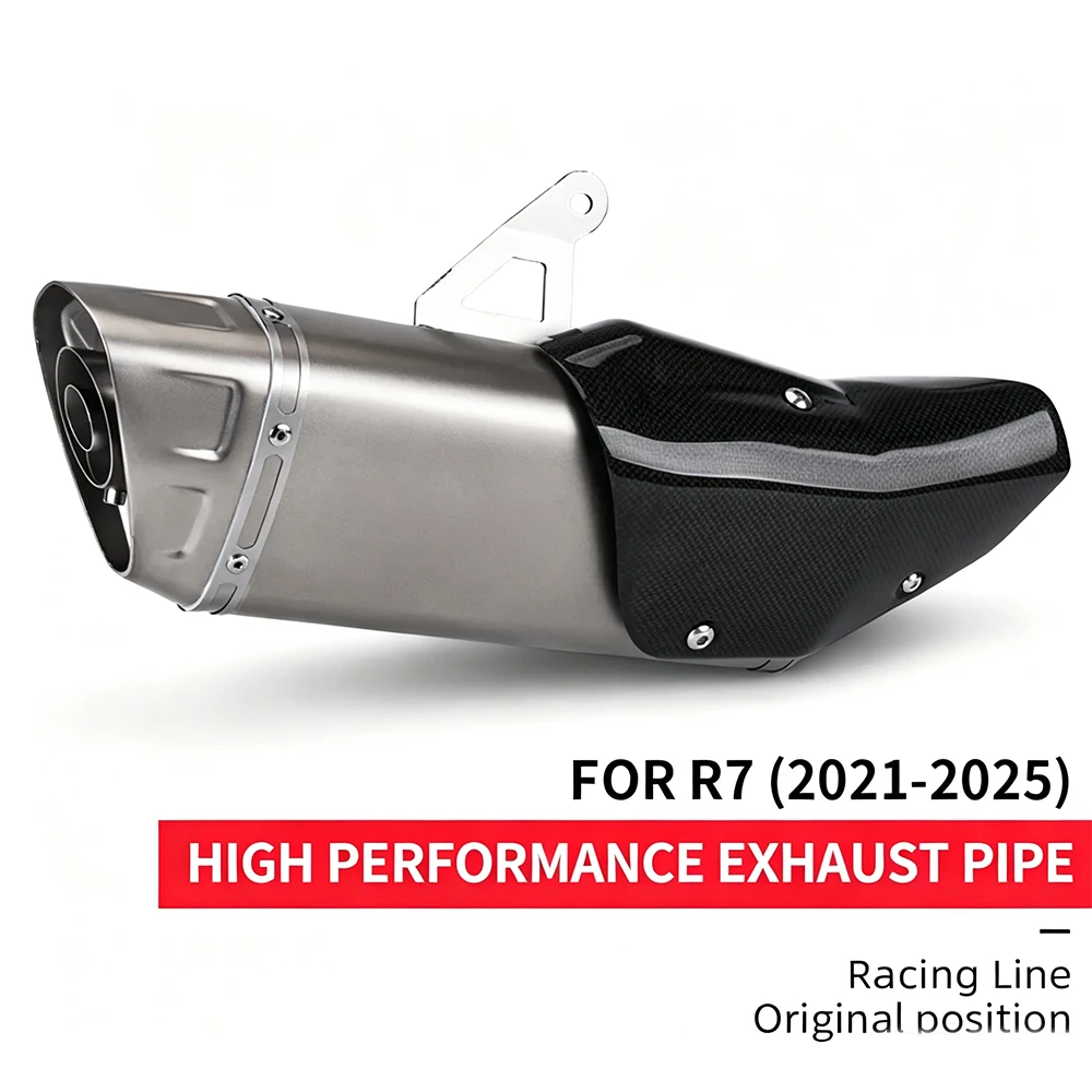 51mm R7 Motorcycle Exhaust High - Efficiency Muffler Escape for R7 2021-2025 motorcycle exhaust system