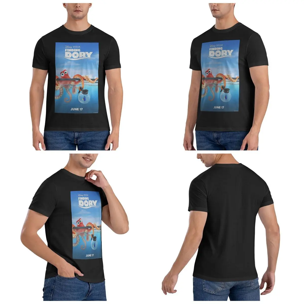 Finding Dory Disney T-Shirt for Men Cotton Oversized T Shirts Men's Tees Short O-Neck Summer Clothes Tops S-6XL