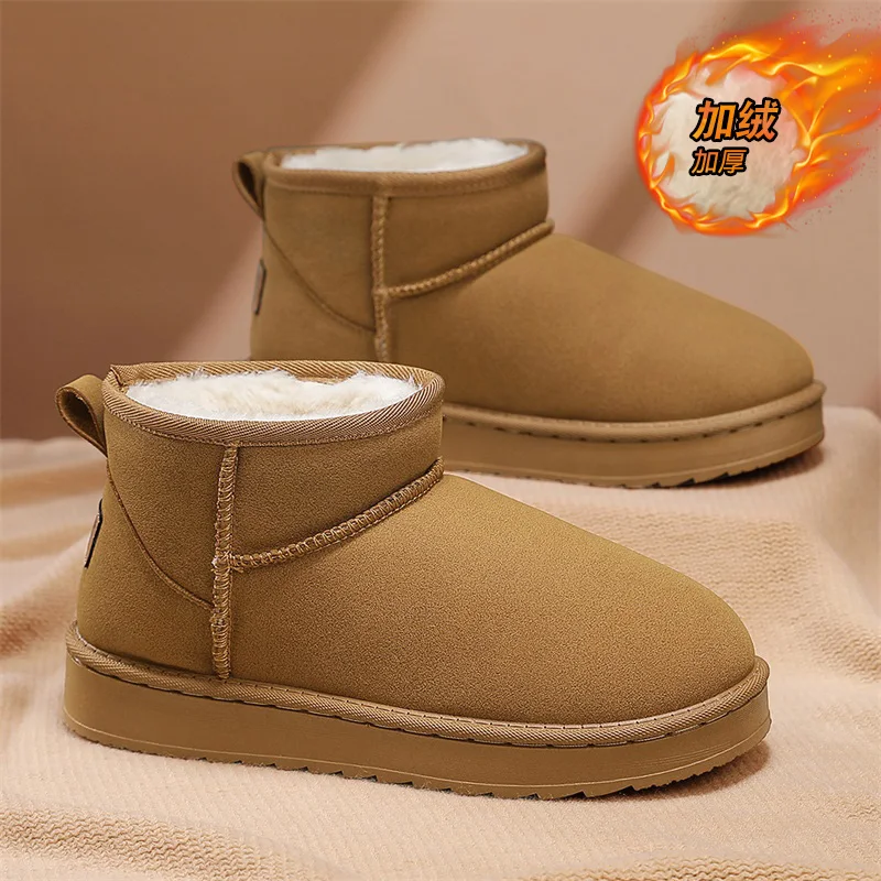 

Fashion Men's Snow Boots Casual Outdoor Cotton Shoes High Tops Walking Keep Warm Mans Boot Non-slip Male Footwear New Style