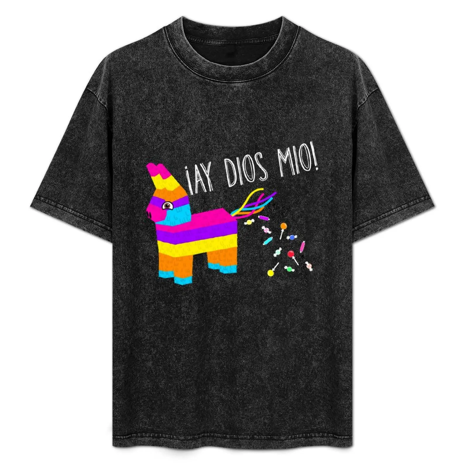 

Ay Dios Mio! Piata Problems - Worried Burro Pinata has Candy Accident T-Shirt anime stuff cute tops men tshirt