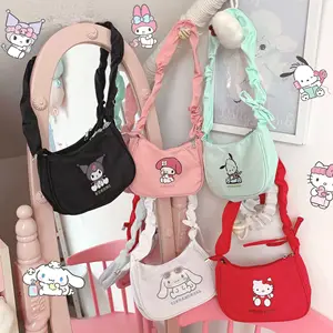 Omuzdan askili çanta Sanrio Hellokitty kadınlar için, Kuromi, Cinnamorol, Mymelody, en iyi pochacco, kawaii, rahat Allmatch Tote çanta-gezgin En çok satılan 12 el çantası hello kitty-no. 6
