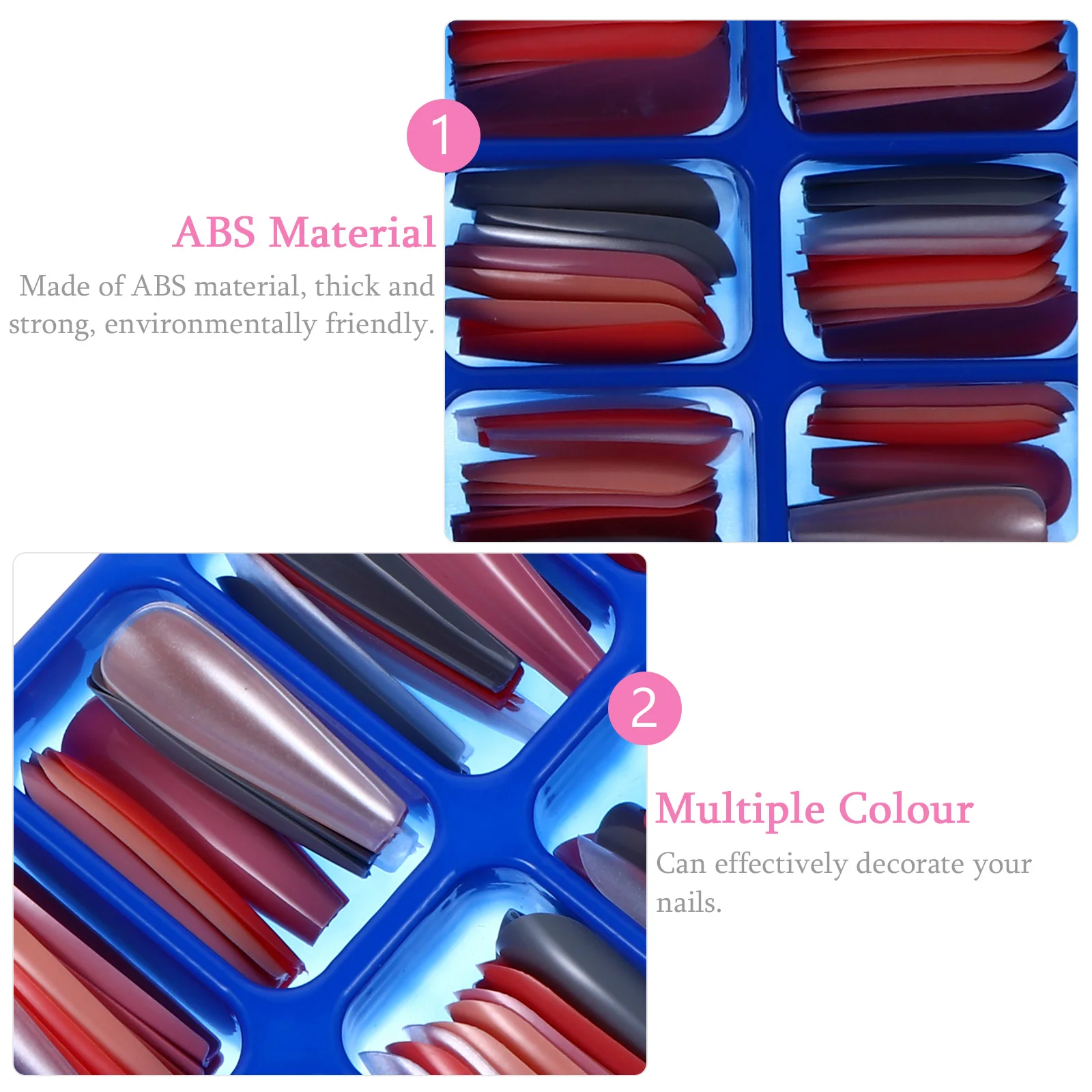 

Colorful Long False Durable Artificial Strong Unbreakable Nail Safe Comfortable Manicure Nail Art Craft For Diy Artists