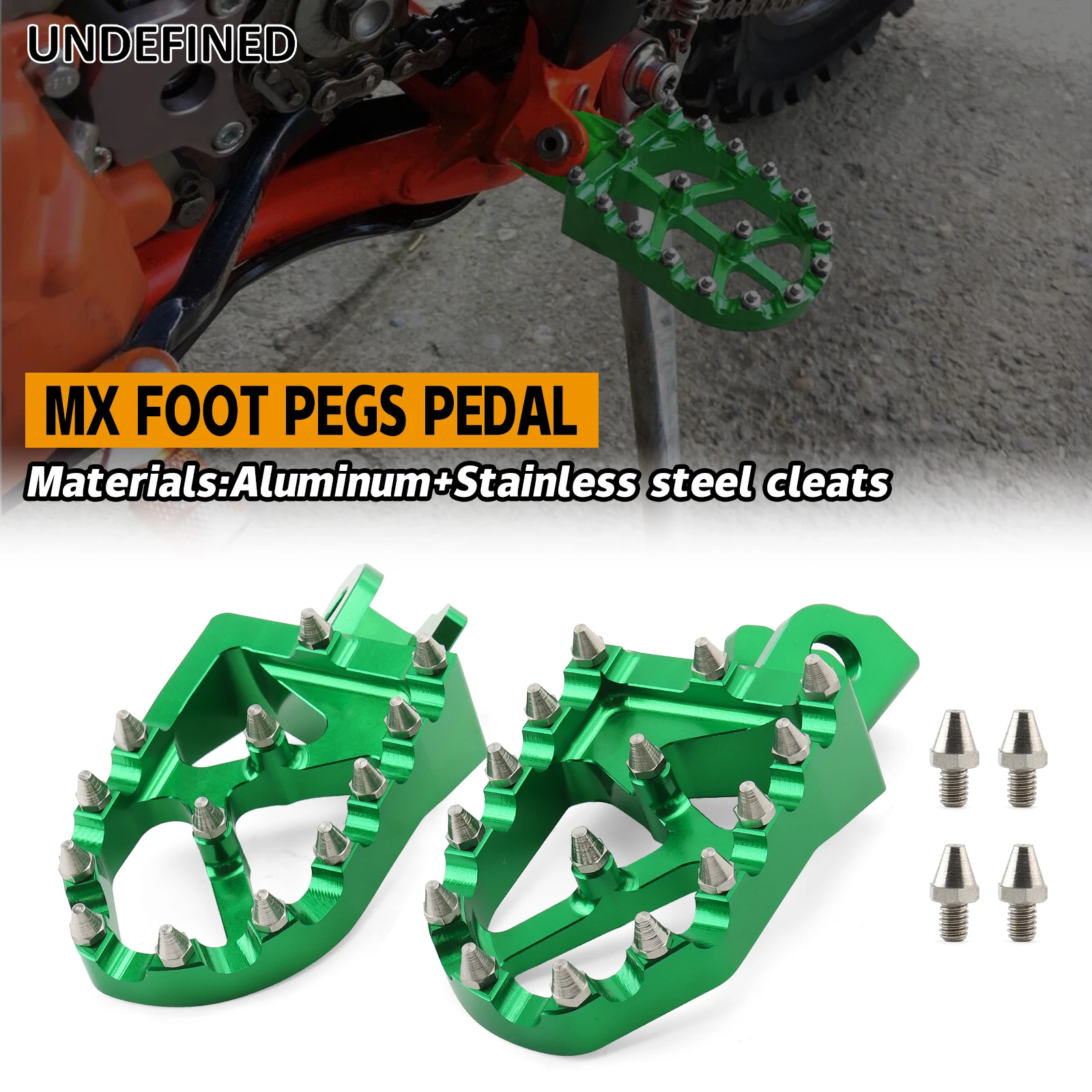 

Motorcycle MX Footpeg Foot Pegs Pedal Footrests Foot Rests For Kawasaki KLX150L 14-21 KLX150BF 2017 KLX230/KLX230R/KLX230S 20-23