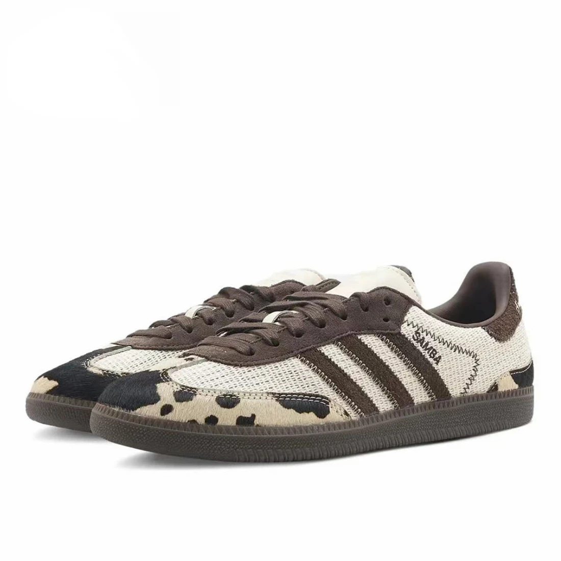 Adidas Samba OG Notitle nadruk z krową niemieckie męskie i damskie buty treningowe Outdoor Casual buty deskorolkowe trampki ID6024