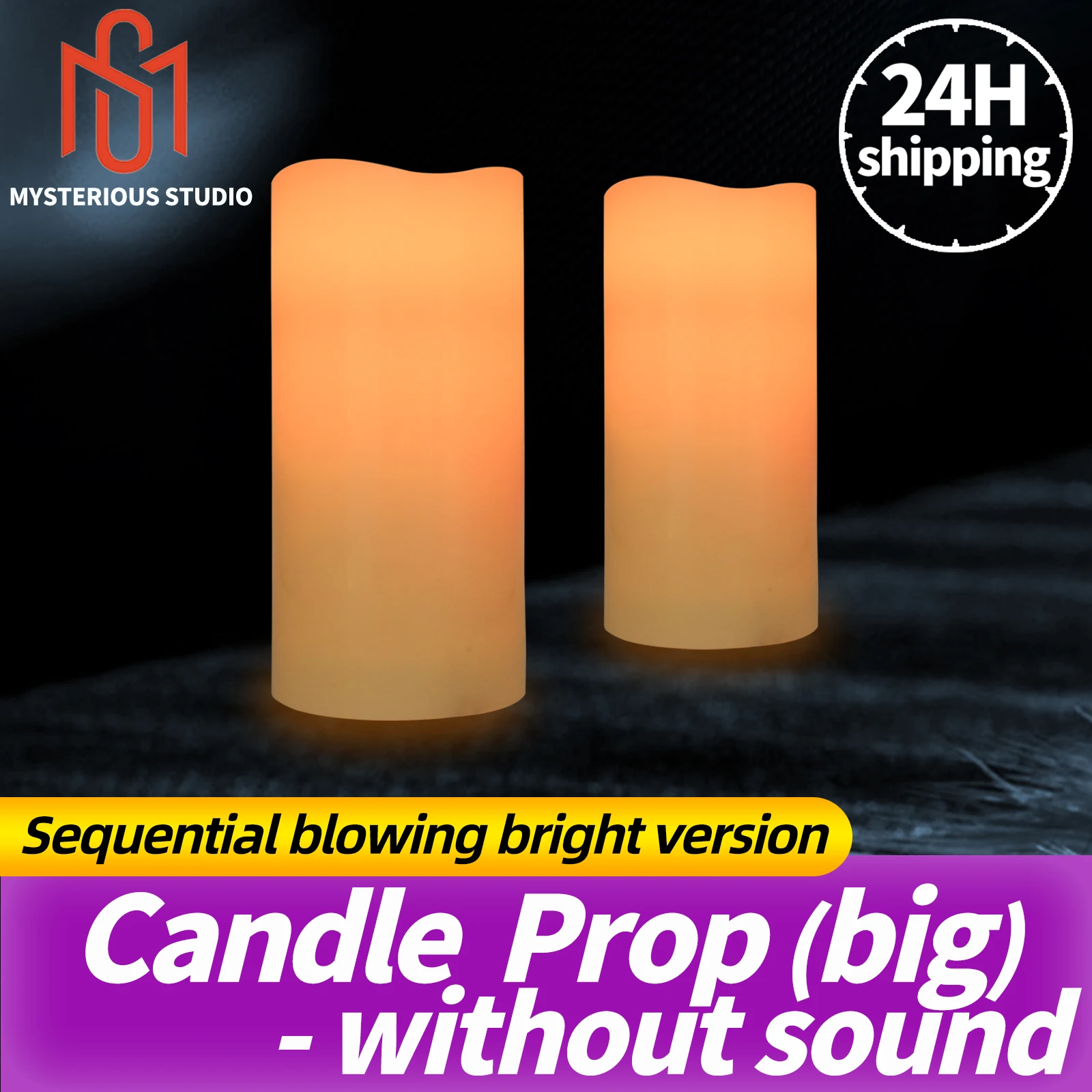 Mystery Studio Escape Room Props Large Candle Order Blowing Bright Edition