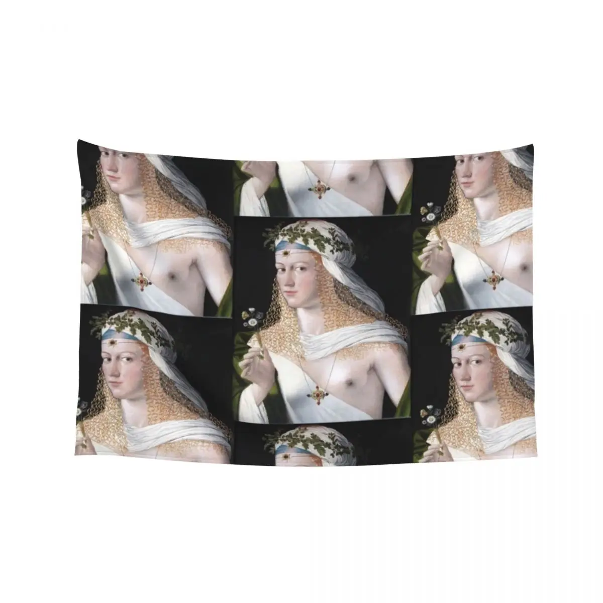 

Portrait of a Woman/ Flora - Bartolomeo Veneto (Lucrezia Borgia) Tapestry Wall Mural Outdoor Decoration Decoration Room Tapestry