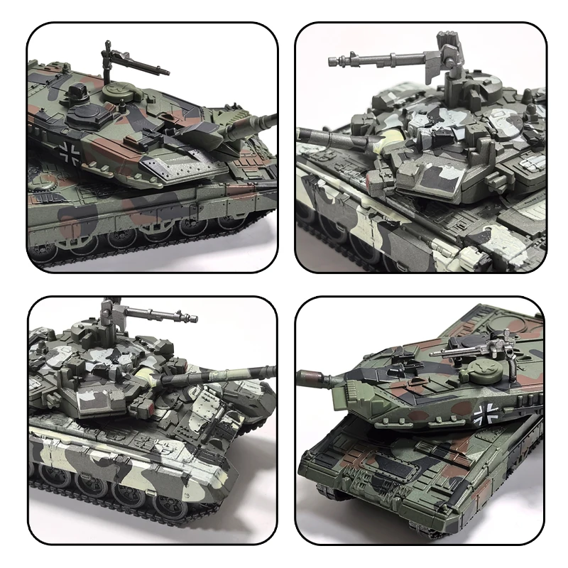 1:72 Creative Military Series Building Blocks T90 Leopard 2A7 M1A2 Main Battle Tank Armored Transport Vehicle Model Toys For Kid image 3