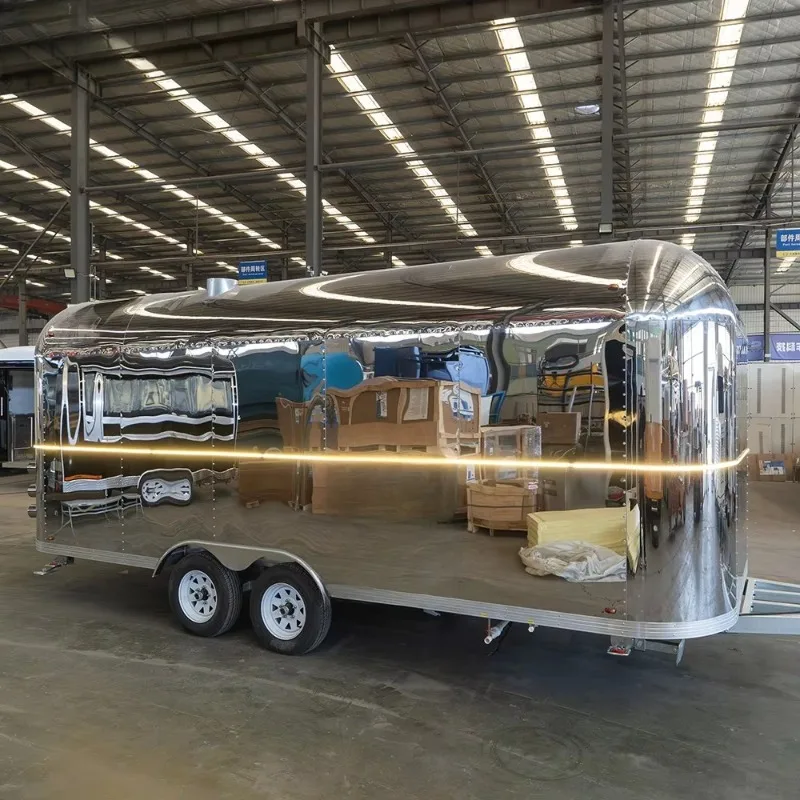 Multi Functional Mobile Food Truck Terrace Trailer Full Kitchen For Ice Cream Coffee Snack Food Hair Salon Mobile Fruit Terraces
