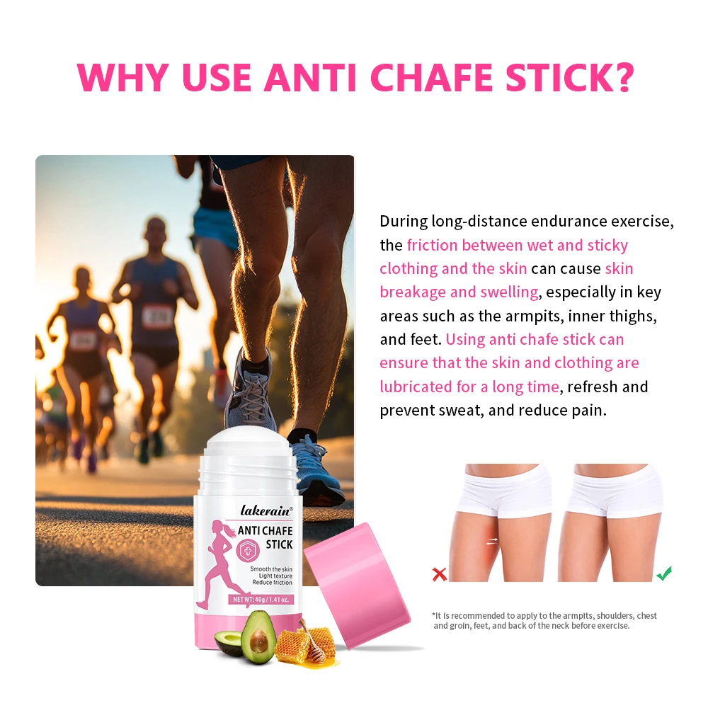 Lakerain Anti-friction Cream Stick Before Exercise to Prevent Muscle Friction Body Lubricant Anti-chafing Cream Stick