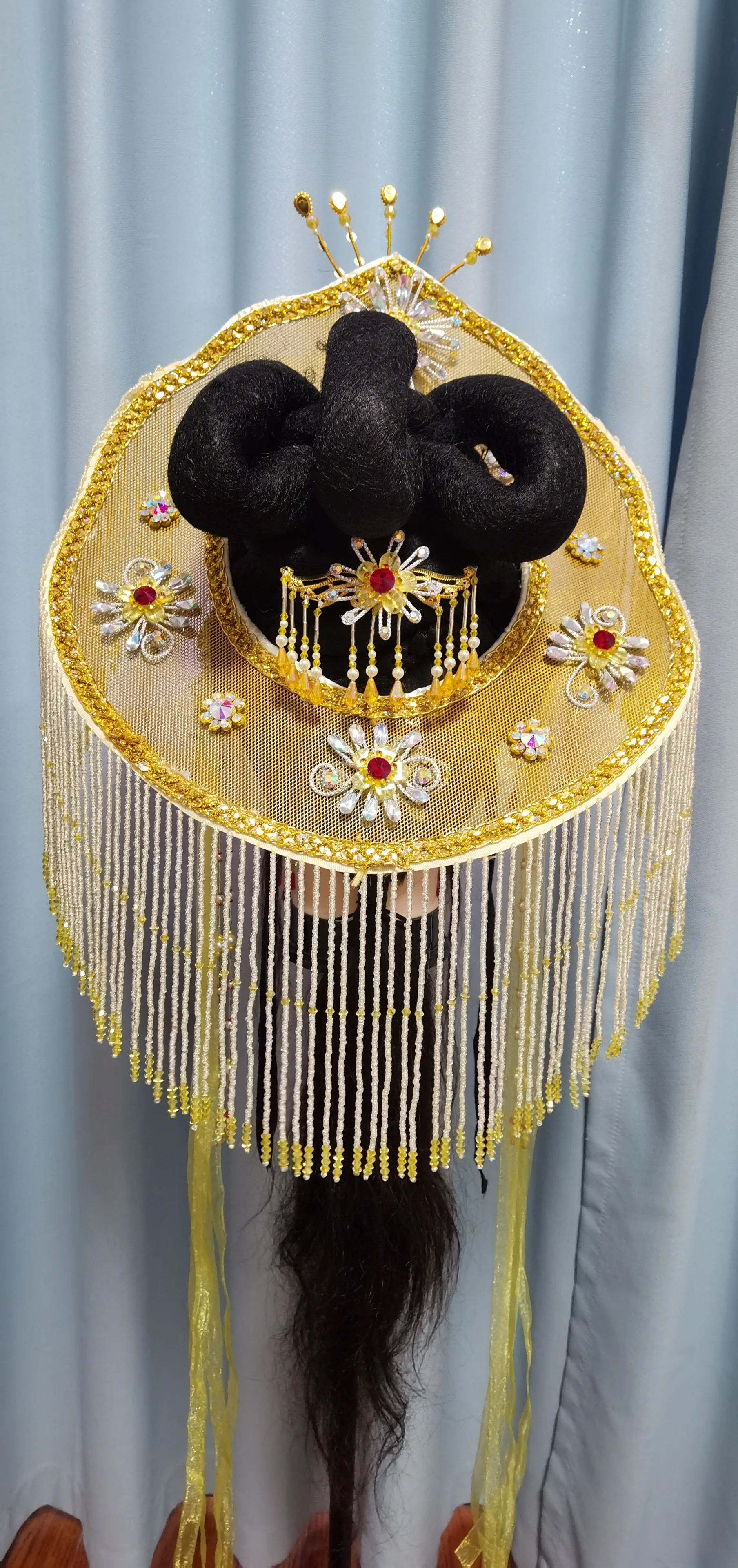 ZOCO ليو يي مرت على كتاب ليكسايد وداع التنين فتاة سانيانغ خوذة قبعة أوبرا هوادان القبعات يو أوبرا هوانغمي أوبرا