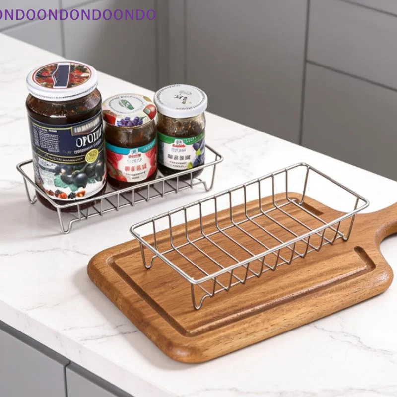 1PC Stainless Steel Bathroom Storage Rack Space Saving Waterproof Multipurpose Kitchen Spice Organizer Tray Bathroom Accessories