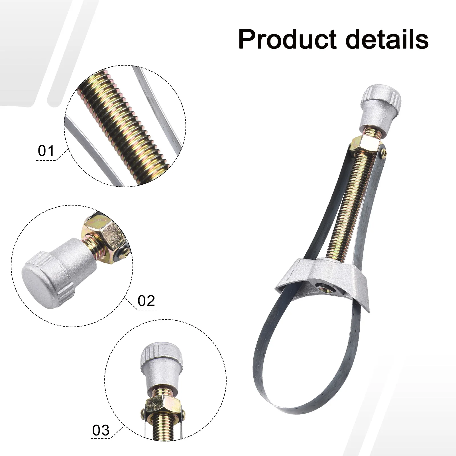 Specifications Hand Tools Car Oil Filter Removal Tool Mm To Mm Simple Design Steel Convenient Manual Measurement Deviation