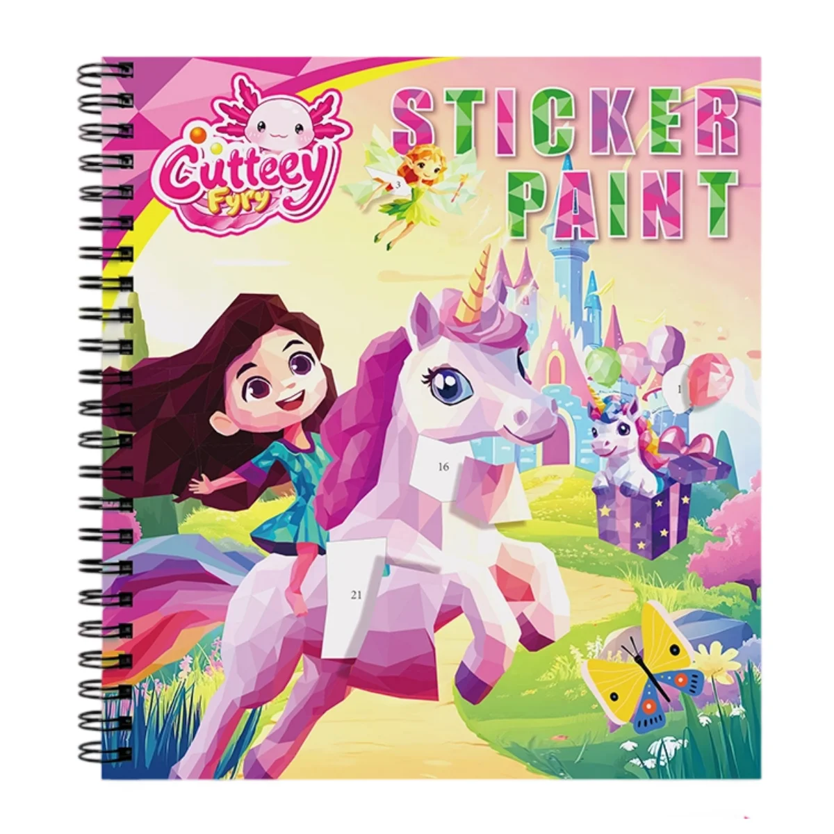 

Unicorn Stickers Paint Book For Girls Toddler Travel Toy Sticker By Number Montessori Educational Puzzle Sticker Book With Story