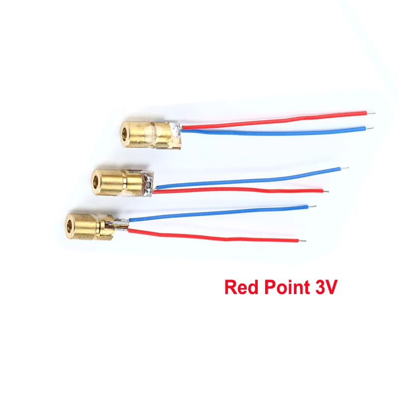 10/5PCS 5mW 650nm 3V  Laser Diodes Red Dot Laser Diod Circuit  Module Copper Head