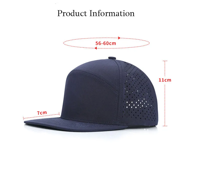 Individuell besticktes Logo, 6-Panel-Snapback-Cap, atmungsaktive Baumwolle, für Herren und Damen, atmungsaktive Outdoor-Baseballkappe, Hip-Hop-Mütze – Detail 3