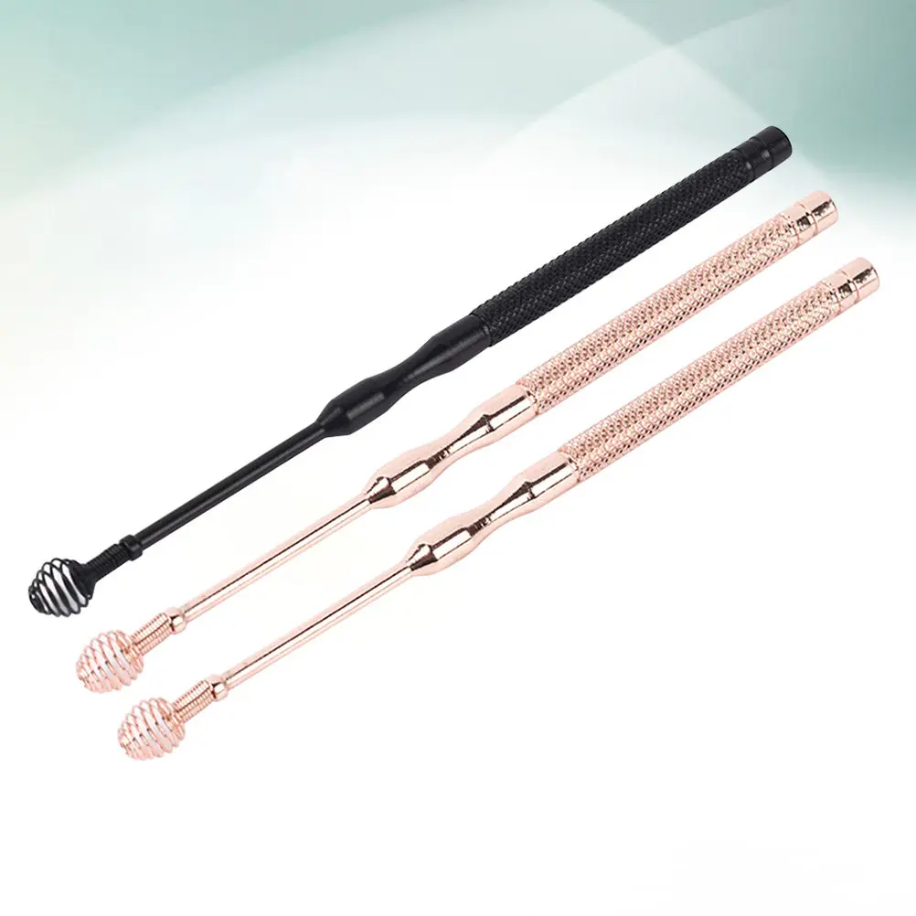 3Pcs Grade Stainless Earwax Cleaner Spoon Kit Anti-Slip Comfort Grip Ear Pick Tool for Adult Ear Hygiene