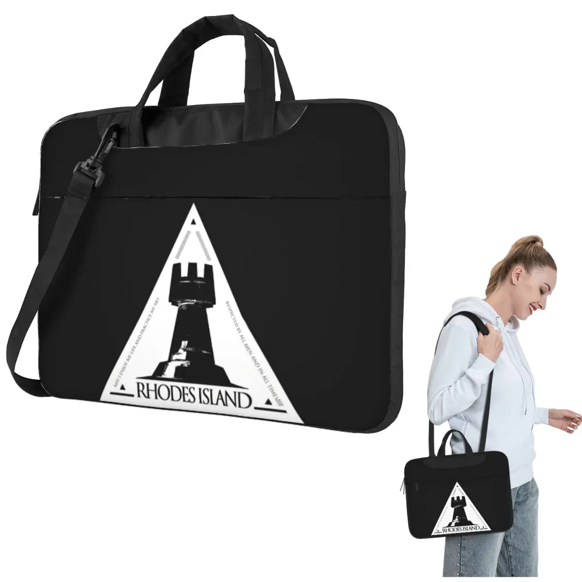 

Arknights Rhodes Island Emblem Crossbody Laptop Bag Case Computer Bag Resistant Protective Notebook Pouch for Lenovo