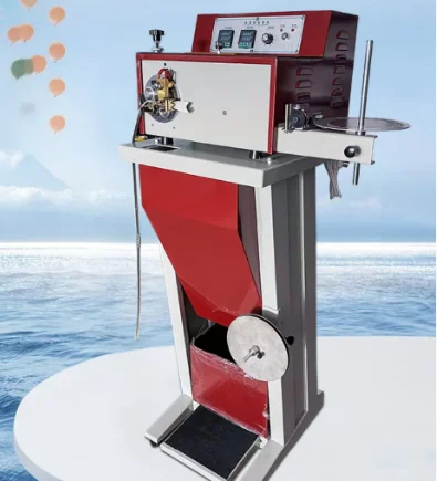 Automatic Leather Hot Melt Adhesive Strip Boning Machine Round Strip Pressing  Car Seat Leather Flanging Machine