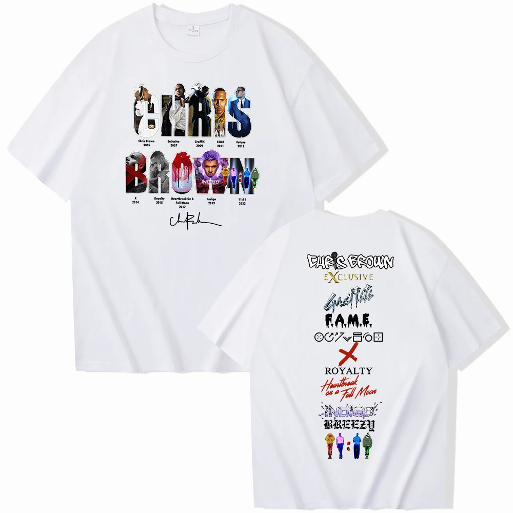 Chris Brown 11 11 Tour 2024 Summer T-Shirts Unisex Harajuku O-Neck Short Sleeve Shirts Music